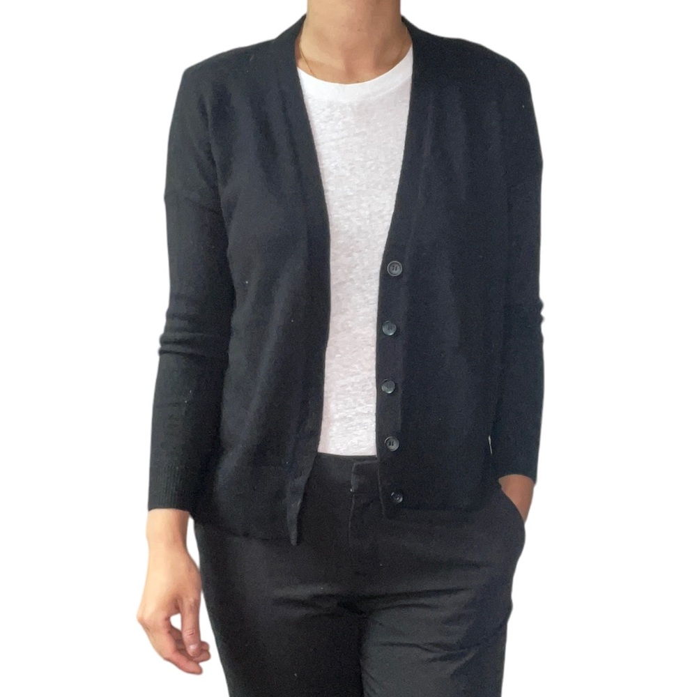 Max Studio Black Wool Blend Cardigan